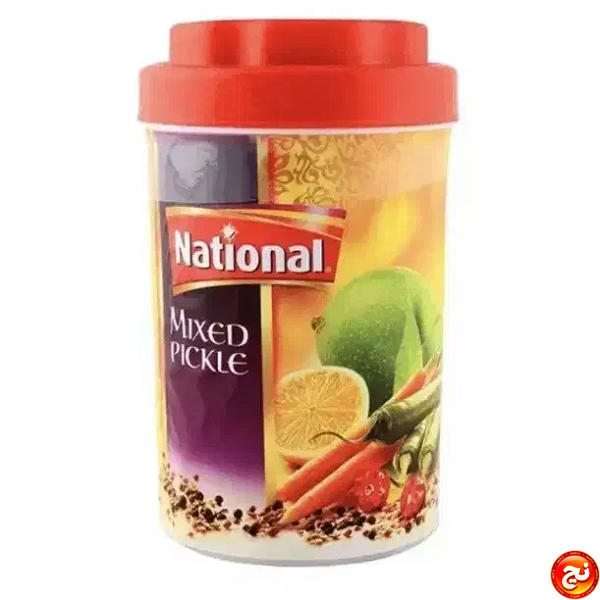 ترشی انبه مخلوط ناسیونال ۱ کیلویی (National Mixed Mango Pickle اصل )